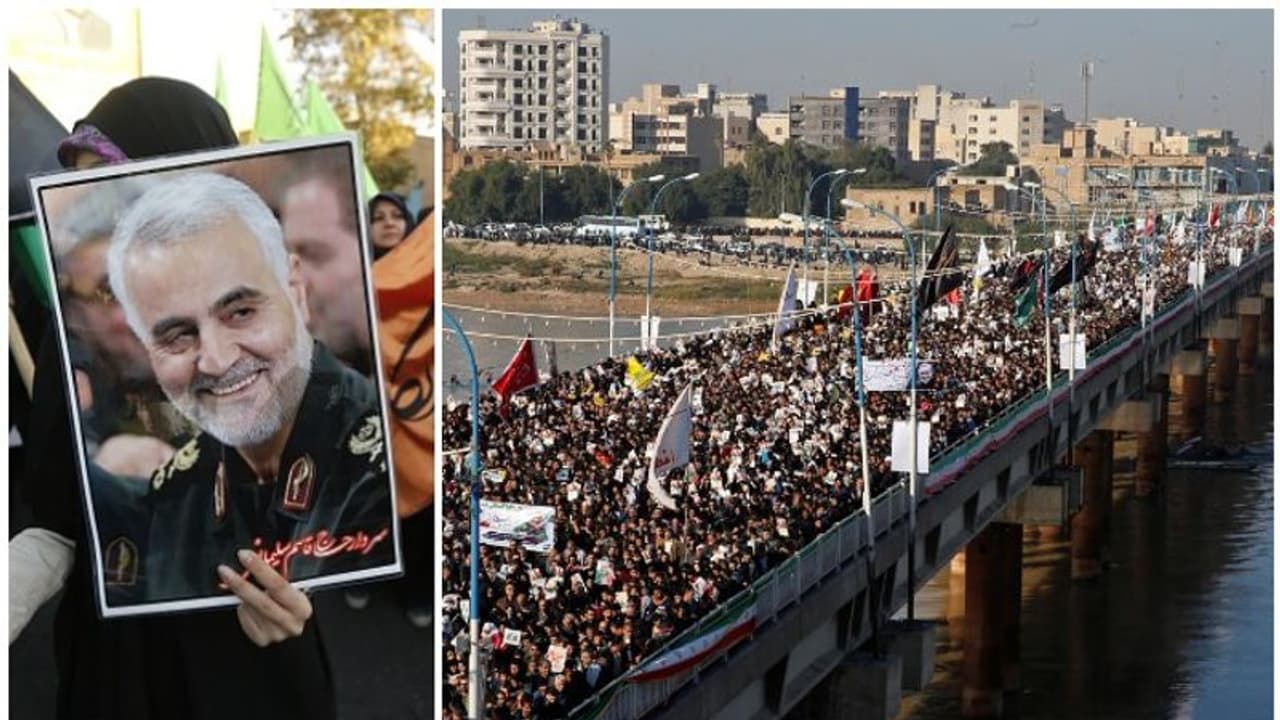 'ഇനി അമേരിക്കയുടെ മരണം': കാസിം സൊലേമാനിയുടെ വിലാപയാത്രയിൽ അണിനിരന്ന് ലക്ഷങ്ങൾ