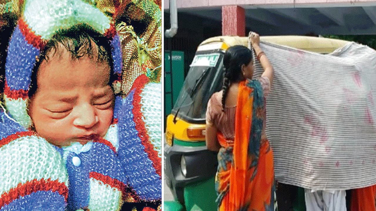 दर्द से कराहती रही पत्नी, बेबसी देखो पति को हॉस्पिटल के सामने ऑटो में पर्दा लगाकर करानी पड़ी डिलीवरी दर्द से कराहती रही पत्नी, बेबसी देखो पति को हॉस्पिटल के सामने ऑटो में पर्दा लगाकर करानी पड़ी डिलीवरी