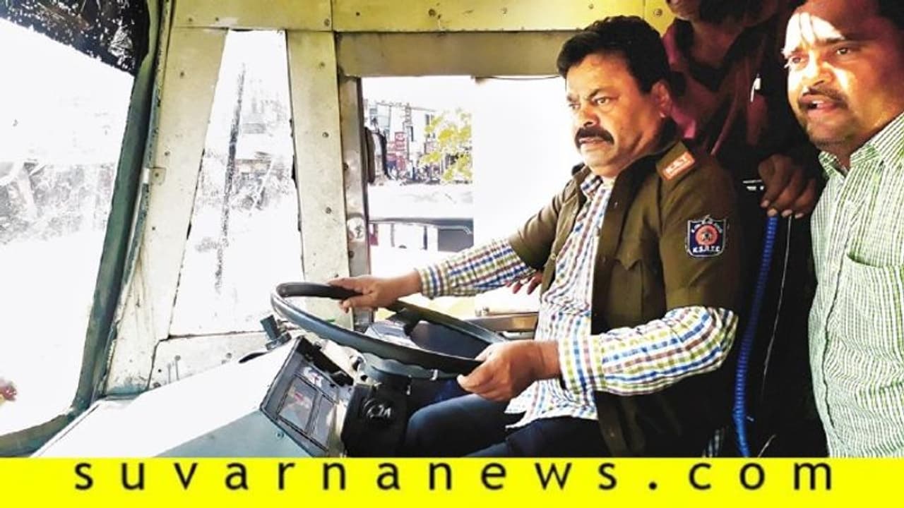 ಖಾಕಿ ಅಂಗಿ ಧರಿಸಿ ಬಸ್ ಬಾರದ ಗ್ರಾಮಕ್ಕೆ ಬಸ್ ಓಡಿಸ್ಕೊಂಡು ಬಂದ ಹೊನ್ನಾಳಿ ಶಾಸಕ!