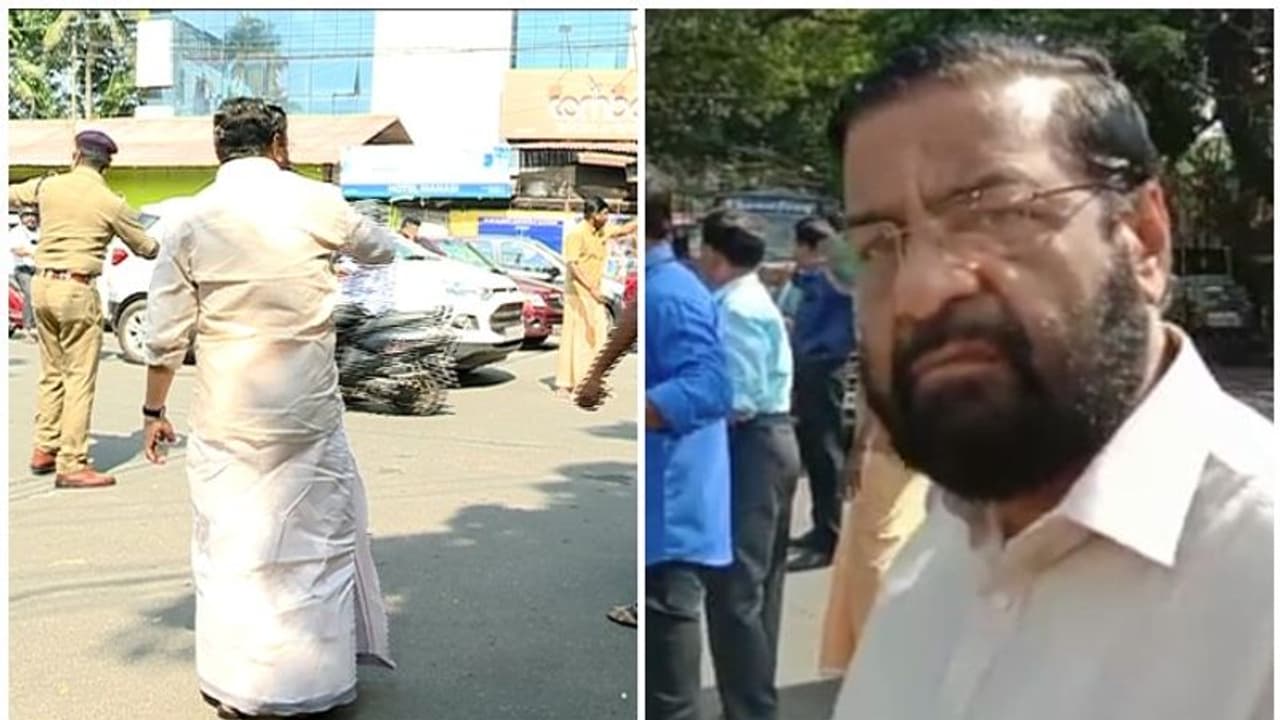 ഗതാഗതക്കുരുക്കില്‍ പെട്ടു; സഹികെട്ട് ട്രാഫിക് നിയന്ത്രണം ഏറ്റെടുത്ത് മന്ത്രി കടകംപള്ളി