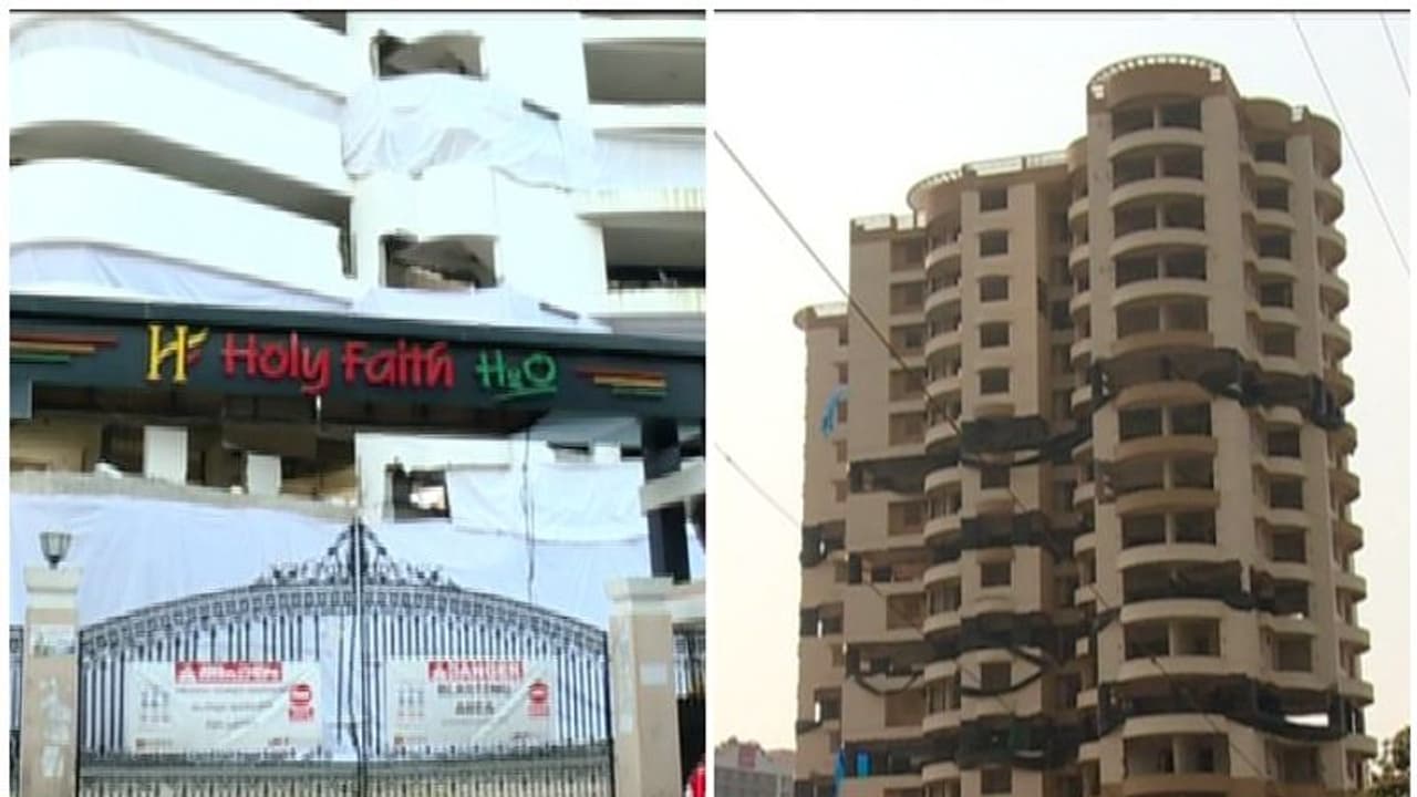 മരട് ഫ്ലാറ്റുകൾ പൊളിക്കാൻ ഇനി നാല് ദിവസം; സ്ഫോടകവസ്തുക്കൾ സ്ഥാപിക്കുന്നത് തുടരും, സമയക്രമം മാറ്റണമെന്ന് നാട്ടുകാർ