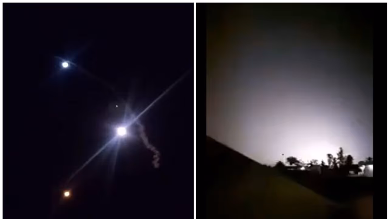 ഇറാൻ മിസൈലുകൾ ഇറാഖ് വിമാനത്താവളത്തിൽ പതിച്ച ദൃശ്യങ്ങൾ വീഡിയോ