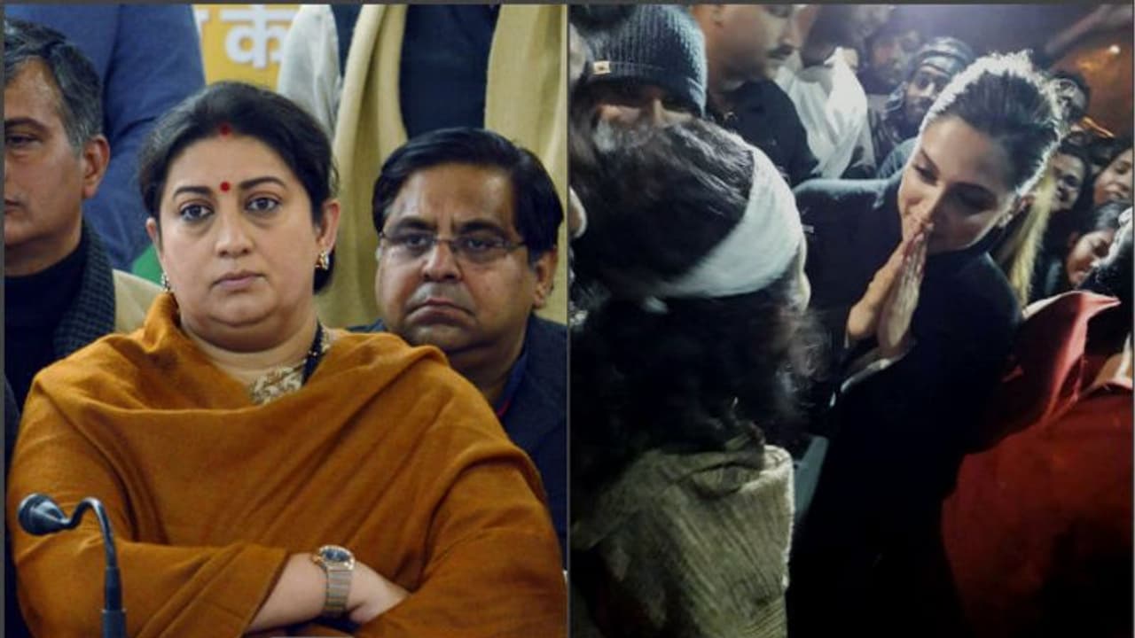 'টুকড়ে গ্যাঙ এর পাশে দাঁড়াবেন এটাই স্বাভাবিক', দীপিকা কে একহাত নিলেন স্মৃতি 'টুকড়ে গ্যাঙ এর পাশে দাঁড়াবেন এটাই স্বাভাবিক', দীপিকা কে একহাত নিলেন স্মৃতি