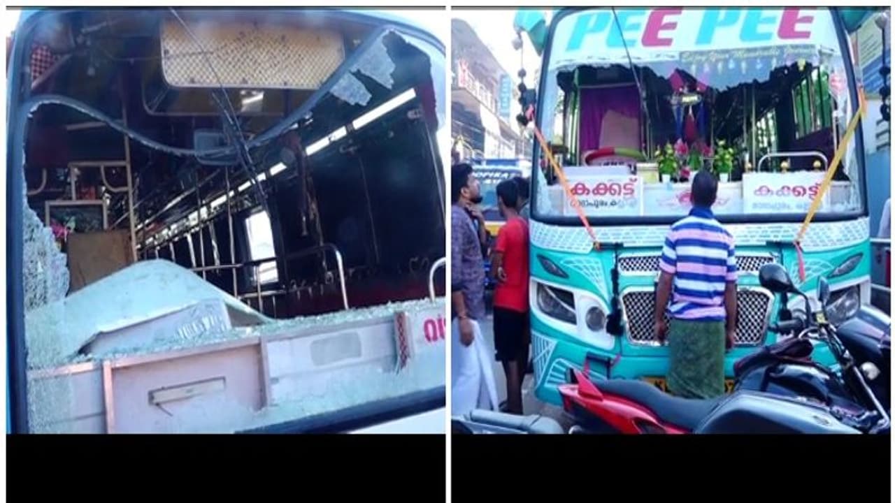 ഹര്‍ത്താല്‍ ദിനം സര്‍വീസ് നടത്തി; കോഴിക്കോട് ബസുകള്‍ക്ക് നേരെ ആക്രമണം, ഒരുമാസത്തിനിടെ തകര്‍ത്തത് മൂന്ന് ബസുകള്‍