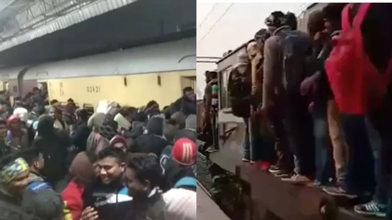 പരീക്ഷാകേന്ദ്രങ്ങളിലേക്ക് ട്രെയിനില്ല; റോഡ് ഉപരോധിച്ചും ട്രെയിനിന് കല്ലെറിഞ്ഞും ഉദ്യോഗാര്ത്ഥികളുടെ പ്രതിഷേധം പരീക്ഷാകേന്ദ്രങ്ങളിലേക്ക് ട്രെയിനില്ല; റോഡ് ഉപരോധിച്ചും ട്രെയിനിന് കല്ലെറിഞ്ഞും ഉദ്യോഗാര്ത്ഥികളുടെ പ്രതിഷേധം