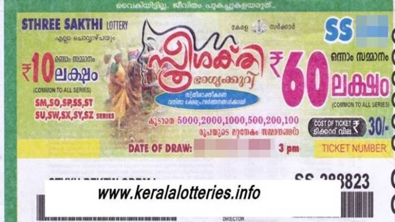 സ്ത്രീ ശക്തി SS 192 ലോട്ടറി ഫലം പ്രഖ്യാപിച്ചു; ഒന്നാം സമ്മാനം 70 ലക്ഷം സ്ത്രീ ശക്തി SS 192 ലോട്ടറി ഫലം പ്രഖ്യാപിച്ചു; ഒന്നാം സമ്മാനം 70 ലക്ഷം