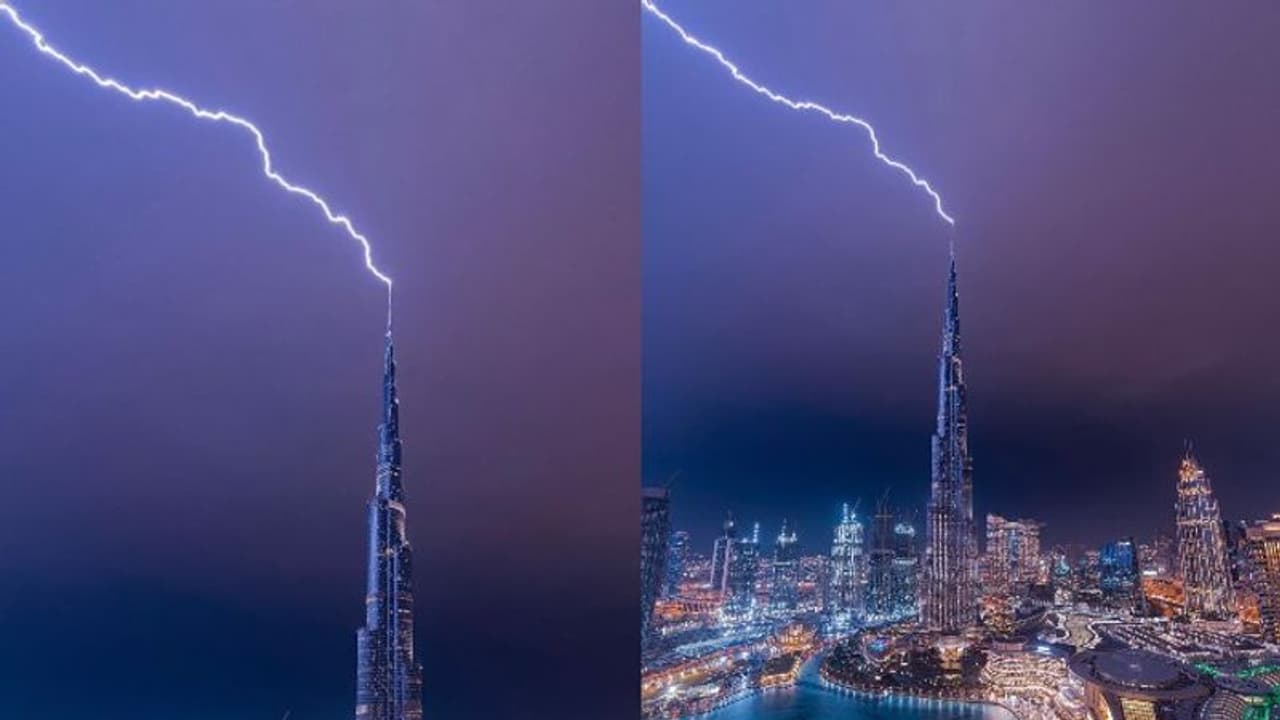 ബുര്ജ് ഖലീഫയെ 'തൊട്ട്' മിന്നല്പ്പിണര്; 'മാജിക്കല്' ക്ലിക്കും വീഡിയോയും വൈറല് ബുര്ജ് ഖലീഫയെ 'തൊട്ട്' മിന്നല്പ്പിണര്; 'മാജിക്കല്' ക്ലിക്കും വീഡിയോയും വൈറല്