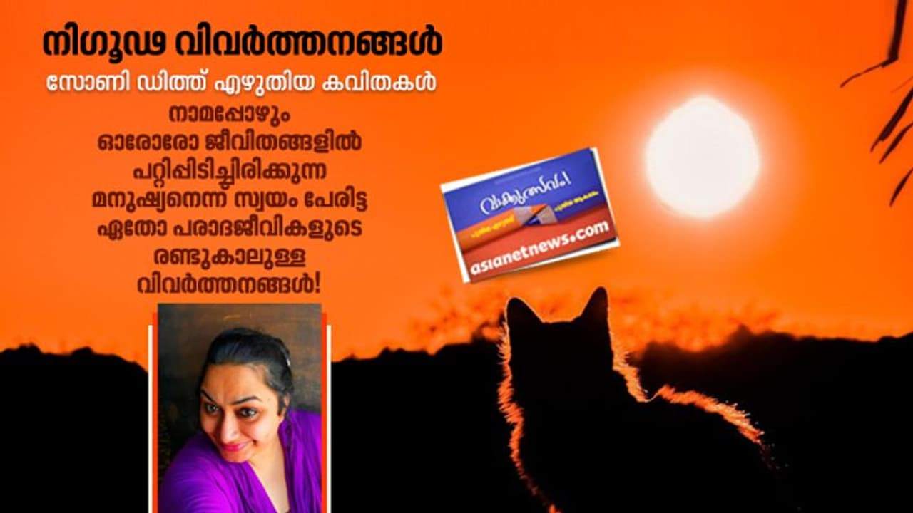 നിഗൂഢ വിവര്‍ത്തനങ്ങള്‍, സോണി ഡിത്ത് എഴുതിയ കവിതകള്‍