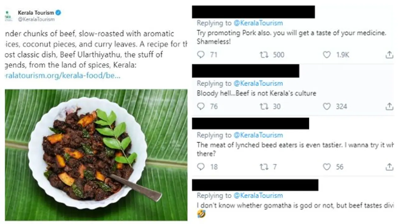 ബീഫ് ഉലര്ത്തിയതിന്റെ പാചകക്കൂട്ട് ട്വീറ്റ് ചെയ്ത് കേരള ടൂറിസം; ട്വിറ്ററില് വാക്പോര് ബീഫ് ഉലര്ത്തിയതിന്റെ പാചകക്കൂട്ട് ട്വീറ്റ് ചെയ്ത് കേരള ടൂറിസം; ട്വിറ്ററില് വാക്പോര്