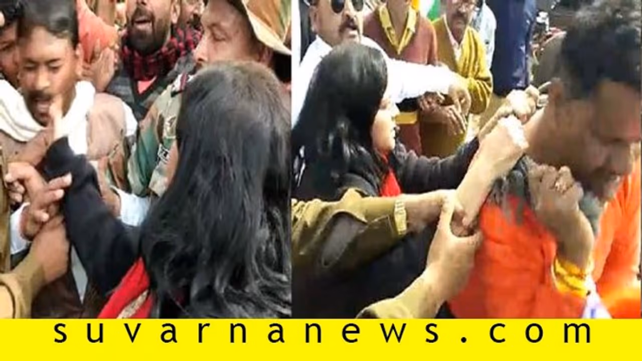 ನಿಷೇಧಾಜ್ಞೆ ಉಲ್ಲಂಘನೆ, BJP ನಾಯಕನ ಕೆನ್ನೆಗೆ ಬಾರಿಸಿದ ಮಹಿಳಾ ಡಿಸಿ! ನಿಷೇಧಾಜ್ಞೆ ಉಲ್ಲಂಘನೆ, BJP ನಾಯಕನ ಕೆನ್ನೆಗೆ ಬಾರಿಸಿದ ಮಹಿಳಾ ಡಿಸಿ!