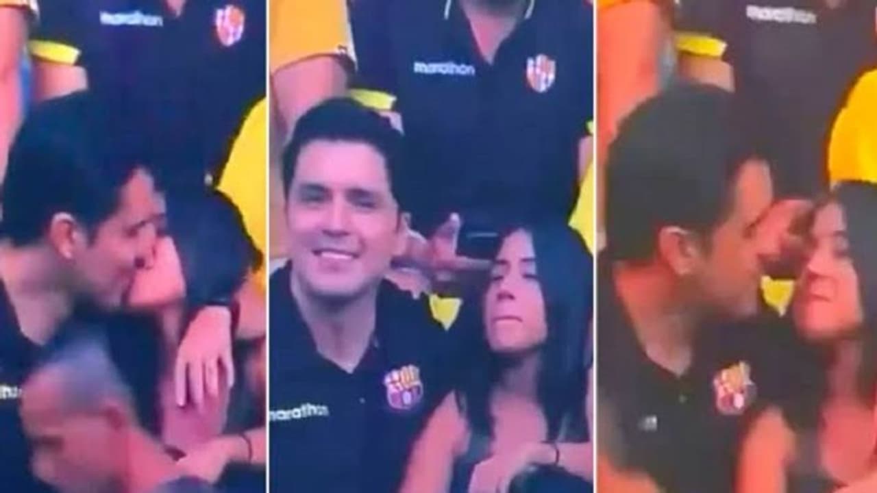 ಫುಟ್ಬಾಲ್ ಪಂದ್ಯದಲ್ಲಿ ಮತ್ತೊಬ್ಬಳಿಗೆ ಮುತ್ತು; ವೈರಲ್ ವಿಡಿಯೋದಿಂದ ಲವ್ ಬ್ರೇಕ್ಅಪ್!