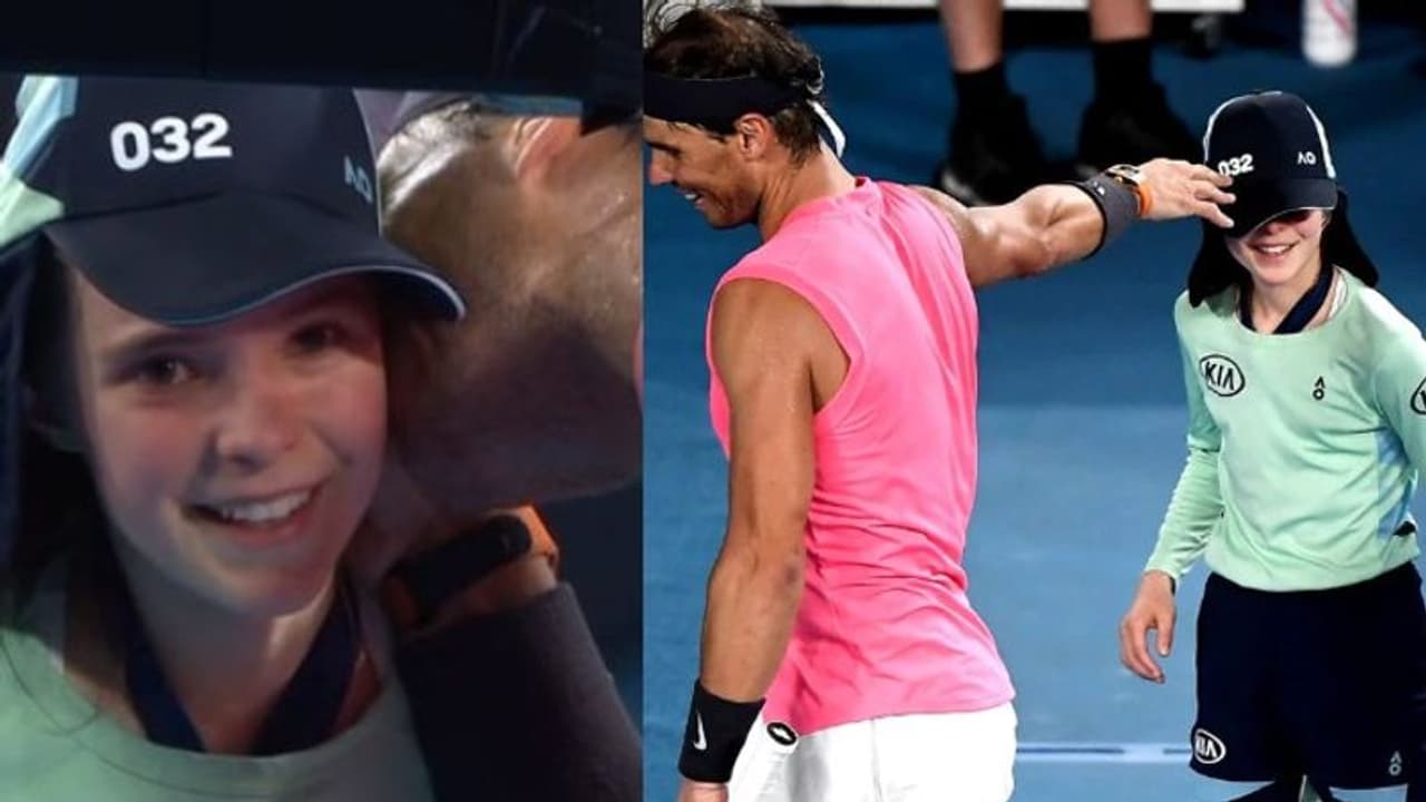 നദാലിന്റെ പവര് ഷോട്ട് തലയില് പതിച്ചു; ബോള്ഗേളിന് ആശ്വാസചുംബനം നല്കി താരം; കയ്യടിച്ച് ആരാധകര് നദാലിന്റെ പവര് ഷോട്ട് തലയില് പതിച്ചു; ബോള്ഗേളിന് ആശ്വാസചുംബനം നല്കി താരം; കയ്യടിച്ച് ആരാധകര്