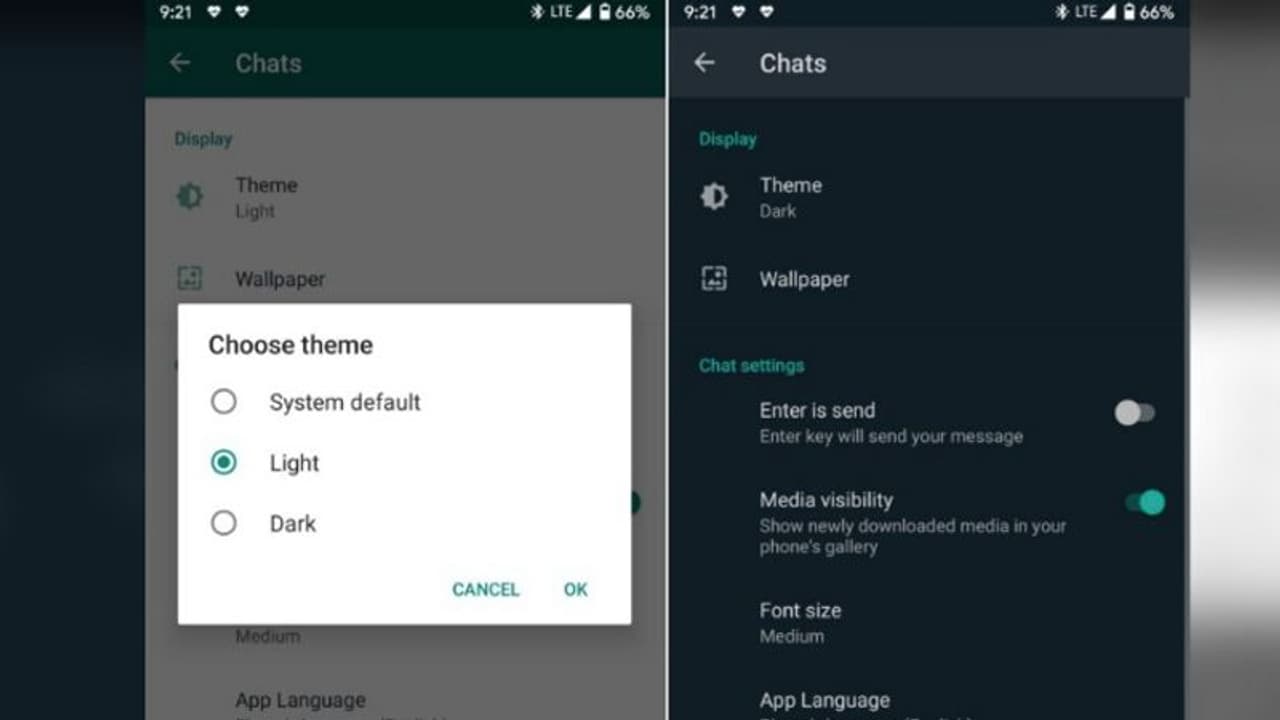 വാട്ട്സ്ആപ്പ് 'കറുപ്പിക്കാന്' ഇതാ അവസരം: വാട്ട്സ്ആപ്പ് ഡാര്ക്ക് തീം എത്തി.! വാട്ട്സ്ആപ്പ് 'കറുപ്പിക്കാന്' ഇതാ അവസരം: വാട്ട്സ്ആപ്പ് ഡാര്ക്ക് തീം എത്തി.!