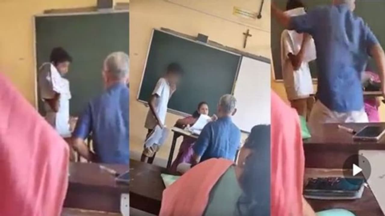 മാർക്ക് കുറഞ്ഞതിന് വിദ്യാർത്ഥിയെ പരസ്യമായി മർദ്ദിച്ച സംഭവം; അച്ഛനെതിരെ മനുഷ്യാവകാശ കമ്മീഷൻ കേസെടുത്തു മാർക്ക് കുറഞ്ഞതിന് വിദ്യാർത്ഥിയെ പരസ്യമായി മർദ്ദിച്ച സംഭവം; അച്ഛനെതിരെ മനുഷ്യാവകാശ കമ്മീഷൻ കേസെടുത്തു