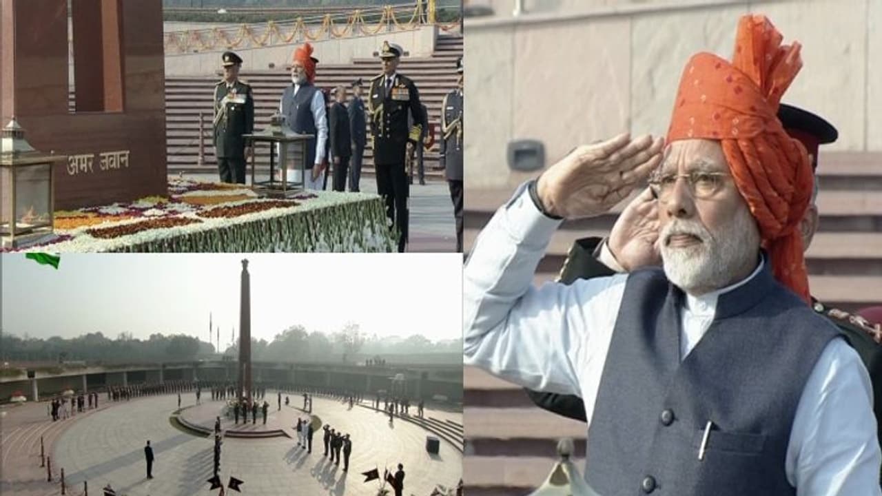 Republic Day 2020: PM Modi pays homage to fallen soldiers at National War Memorial near India Gate