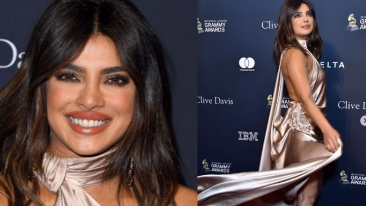 സാറ്റിന്‍ ഡ്രസ്സില്‍ ഗ്ലാമറസായി പ്രിയങ്ക ചോപ്ര