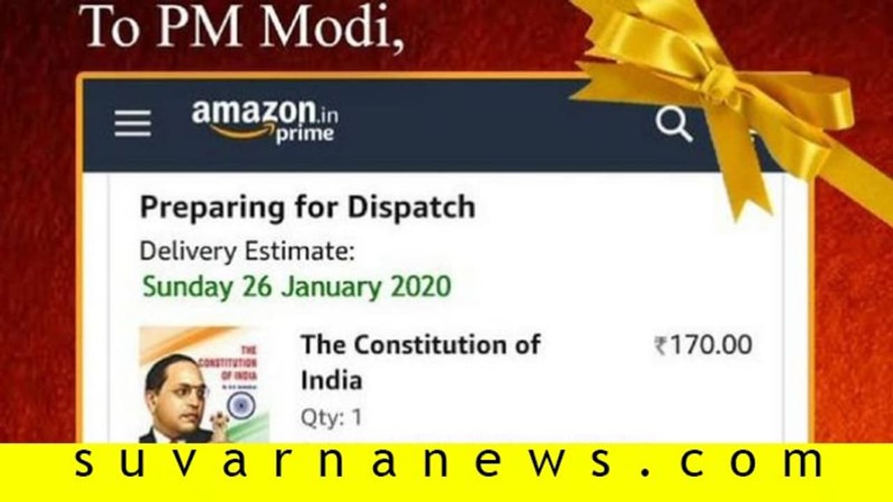 ಸಮಯ ಸಿಕ್ಕರೆ ಓದಿ: ಮೋದಿಗೆ ಸಂವಿಧಾನ ಪುಸ್ತಕ ಕಳುಹಿಸಿದ ಕಾಂಗ್ರೆಸ್!