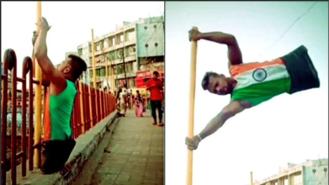 মানুষই যখন জাতীয় পতাকা, দুই পা না থাকলেও উড়তে অসুবিধা নেই, দেখুন