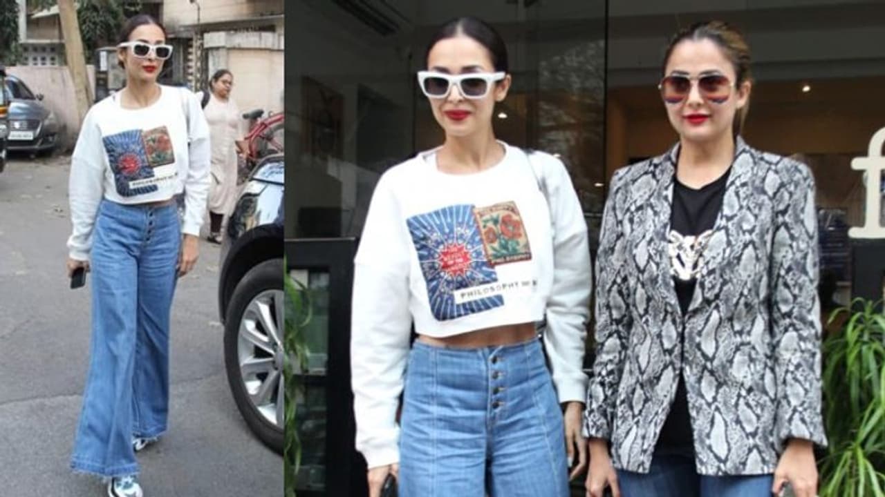 ലൂസ് ഡെനീം ജീൻസില്‍ 'സിംപിള്‍' ലുക്കില്‍ മലൈക; സ്വീറ്റ്ഷർട്ടിന്‍റെ വില 'ഹെവി' !