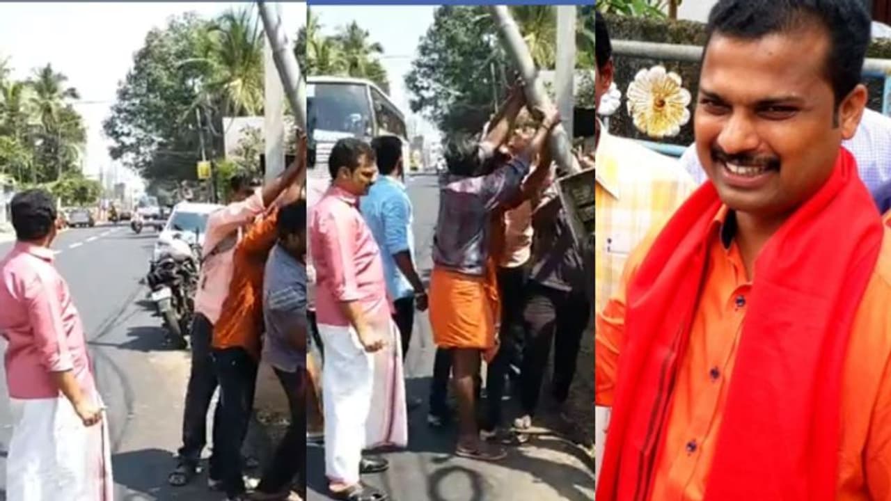 വാഹനങ്ങള്ക്ക് ഭീഷണിയായി റോഡിന് കുറുകെ ടെലിഫോണ് പോസ്റ്റ്; പരാതി 'കമന്റ്' ചെയ്തു, നേരിൽ വന്ന് പോസ്റ്റിളക്കി മാറ്റി 'എംഎല്എ ബ്രോ' വാഹനങ്ങള്ക്ക് ഭീഷണിയായി റോഡിന് കുറുകെ ടെലിഫോണ് പോസ്റ്റ്; പരാതി 'കമന്റ്' ചെയ്തു, നേരിൽ വന്ന് പോസ്റ്റിളക്കി മാറ്റി 'എംഎല്എ ബ്രോ'