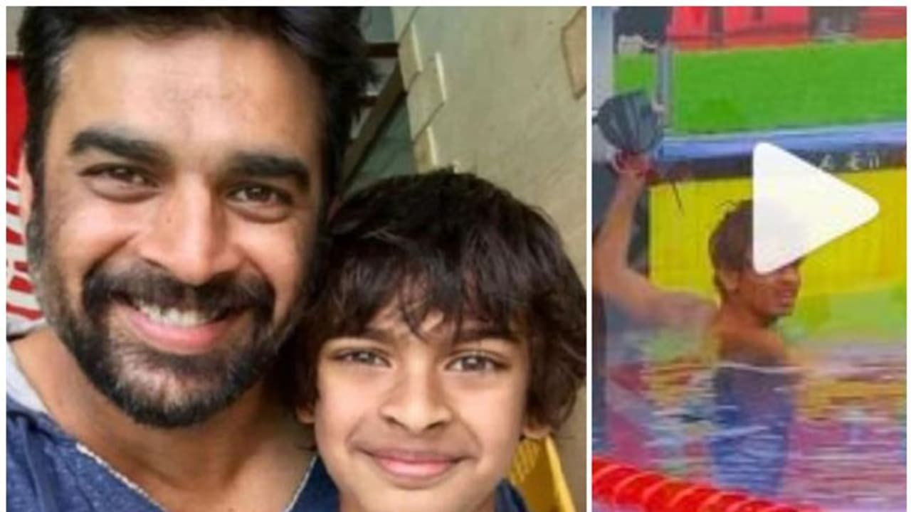 മകന്റെ നേട്ടം ടിവിയില് തത്സമയം കണ്ടപ്പോള്, സന്തോഷം പങ്കുവച്ച് മാധവൻ മകന്റെ നേട്ടം ടിവിയില് തത്സമയം കണ്ടപ്പോള്, സന്തോഷം പങ്കുവച്ച് മാധവൻ