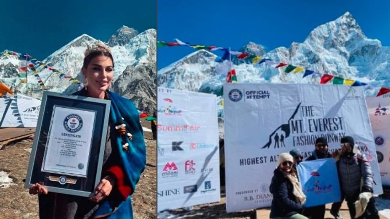 এভারেস্টের কোলে মডেলদের ঢল, ফ্যাশন শো তে চুরমার গিনেস রেকর্ড এভারেস্টের কোলে মডেলদের ঢল, ফ্যাশন শো তে চুরমার গিনেস রেকর্ড