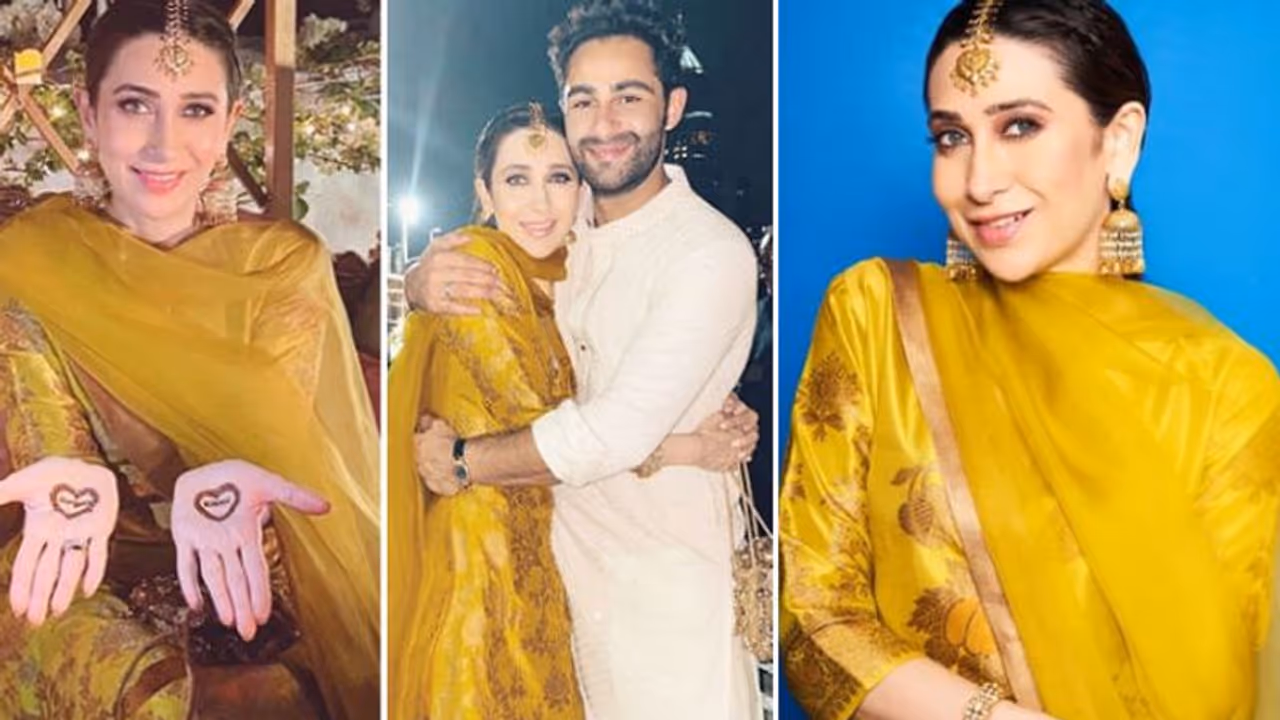 കരീഷ്മയുടെ 'ഗോള്ഡന് യെല്ലോ' സ്യൂട്ട്; വിവാഹപ്പാര്ട്ടികളില് കടമെടുക്കാം ഈ മാതൃക! കരീഷ്മയുടെ 'ഗോള്ഡന് യെല്ലോ' സ്യൂട്ട്; വിവാഹപ്പാര്ട്ടികളില് കടമെടുക്കാം ഈ മാതൃക!