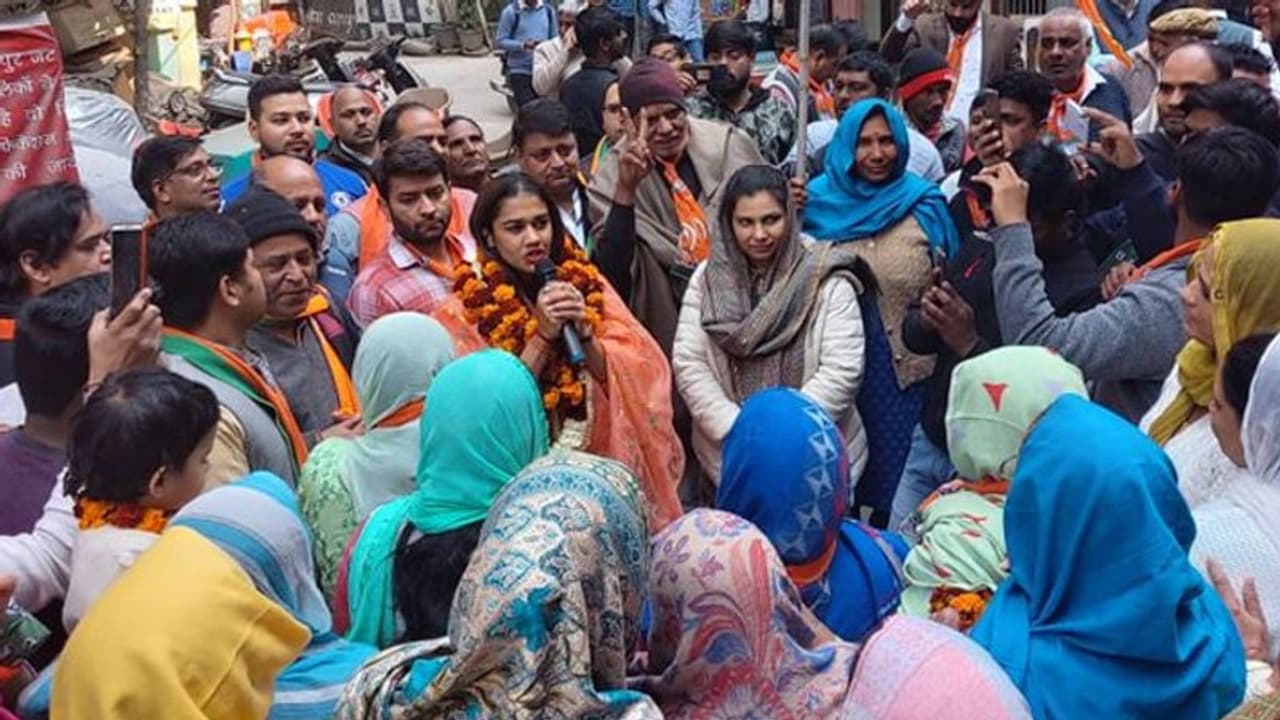 दिल्ली चुनाव में उतरीं बबीता फोगाट, भाजपा उम्मीदवार शिखा राय के लिए मांगे वोट दिल्ली चुनाव में उतरीं बबीता फोगाट, भाजपा उम्मीदवार शिखा राय के लिए मांगे वोट