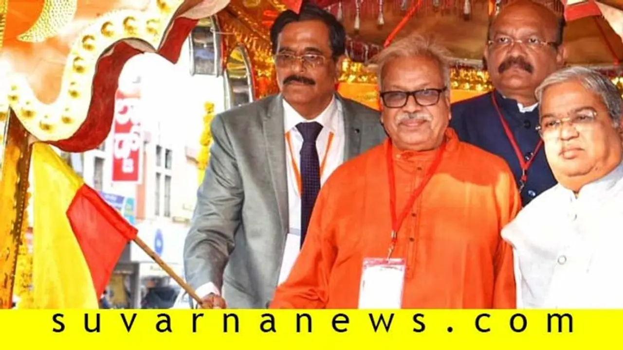 ಕನ್ನಡ ಸಾಹಿತ್ಯ ಸಮ್ಮೇಳನ: ತಾಯಿ ಭುವನೇಶ್ವರಿಗೆ ಪದಾರತಿ ಎತ್ತಿದ ಎಚ್‌ಎಸ್‌ವಿ!