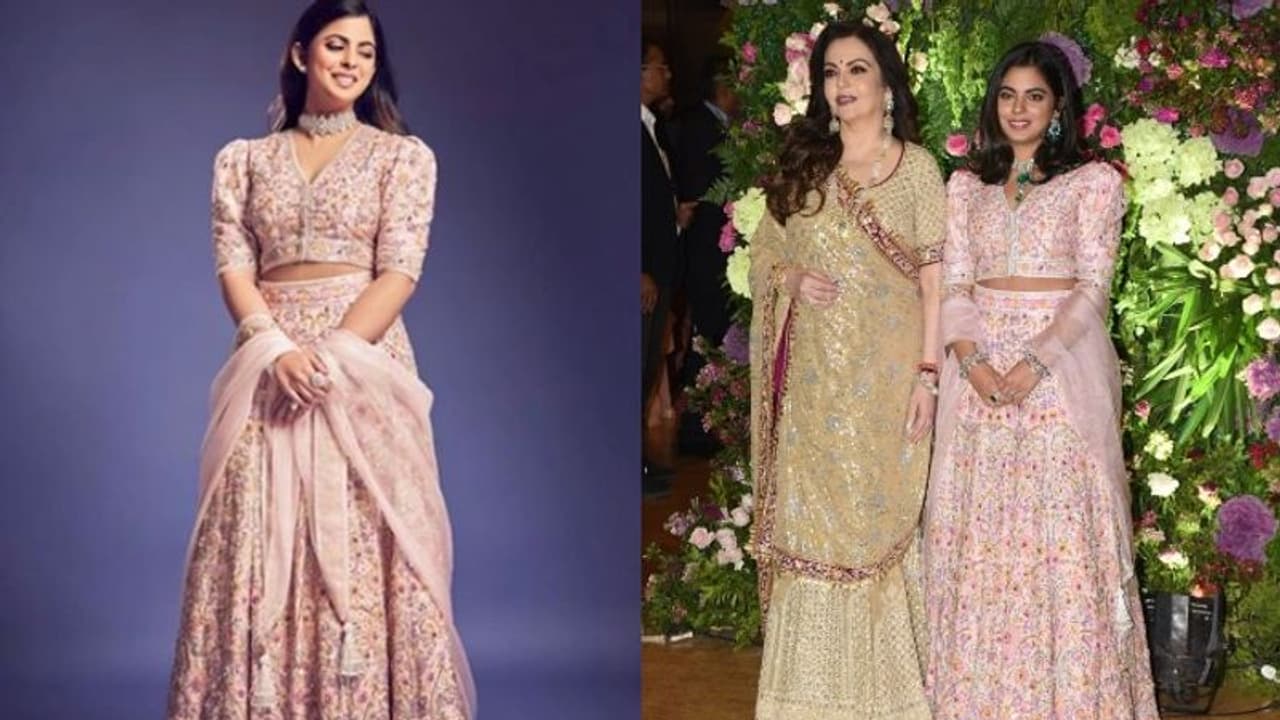 അർമാൻ ജെയിന്‍റെ വിവാഹാഘോഷത്തില്‍ ഇഷ അംബാനി ധരിച്ച വസ്ത്രത്തിന് ഒരു പ്രത്യേകതയുണ്ട് !