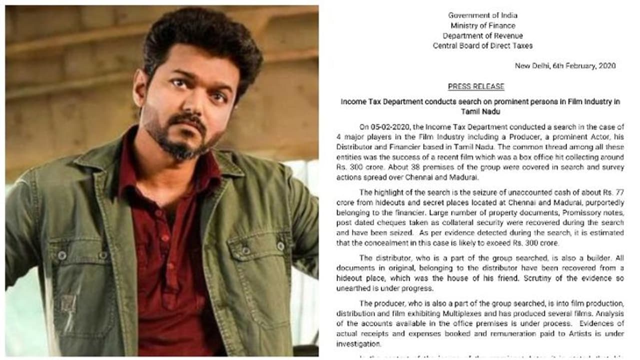 நடிகர் விஜய்யை துருவி, துருவி விசாரிப்பது ஏன்?... விளக்கமளித்த வருமான வரித்துறை...!