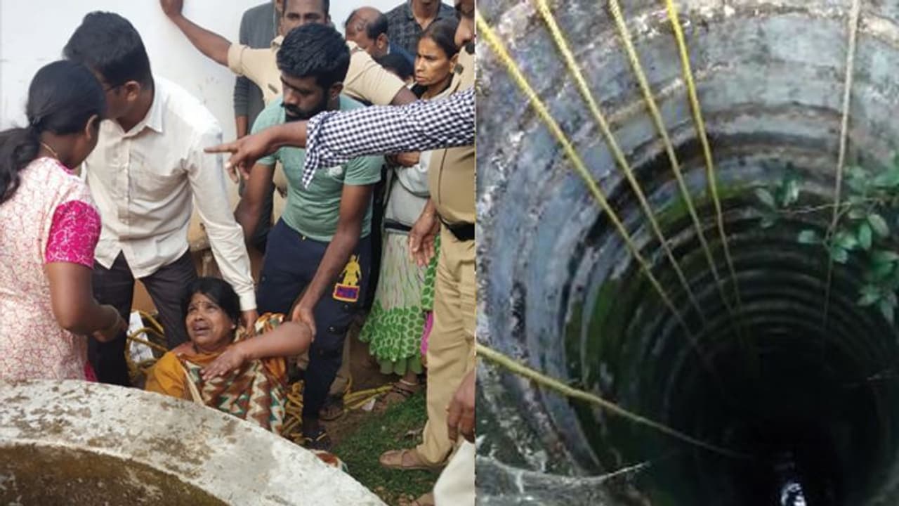 ಆಳದ ಬಾವಿಗೆ ಆಕಸ್ಮಿಕವಾಗಿ ಬಿದ್ದ ಮಹಿಳೆ ಬಚಾವ್ ! ಆಳದ ಬಾವಿಗೆ ಆಕಸ್ಮಿಕವಾಗಿ ಬಿದ್ದ ಮಹಿಳೆ ಬಚಾವ್ !