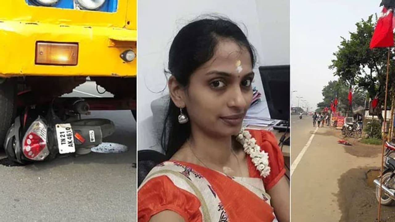 அதிமுக கொடிக்கம்பம் விழுந்து கால் இழந்த இளம்பெண்ணுக்கு அரசு வேலை... அமைச்சர் எஸ்.பி.வேலுமணி..! அதிமுக கொடிக்கம்பம் விழுந்து கால் இழந்த இளம்பெண்ணுக்கு அரசு வேலை... அமைச்சர் எஸ்.பி.வேலுமணி..!