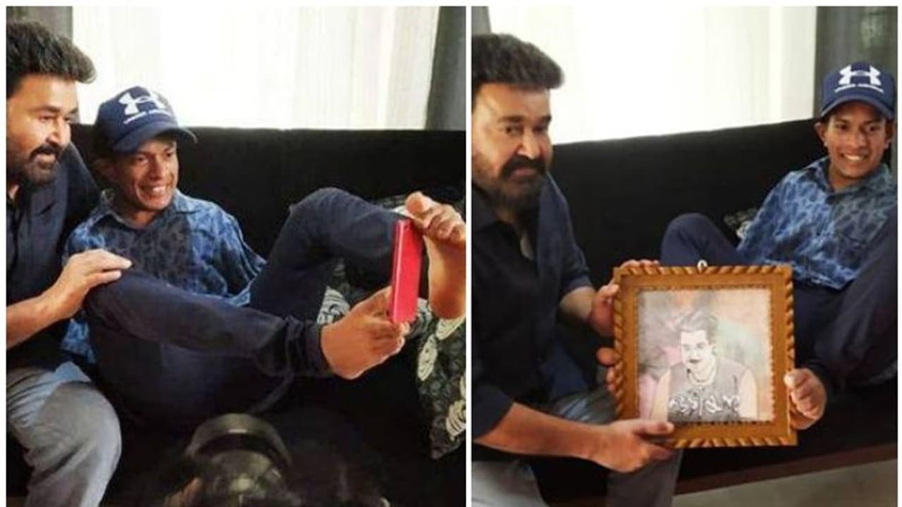 മോഹൻലാലിനൊപ്പവും 'സ്പെഷ്യല് സെല്ഫി', ഒപ്പം പ്രണവ് വരച്ച 'ഒടിയൻ മാണിക്യവും' മോഹൻലാലിനൊപ്പവും 'സ്പെഷ്യല് സെല്ഫി', ഒപ്പം പ്രണവ് വരച്ച 'ഒടിയൻ മാണിക്യവും'