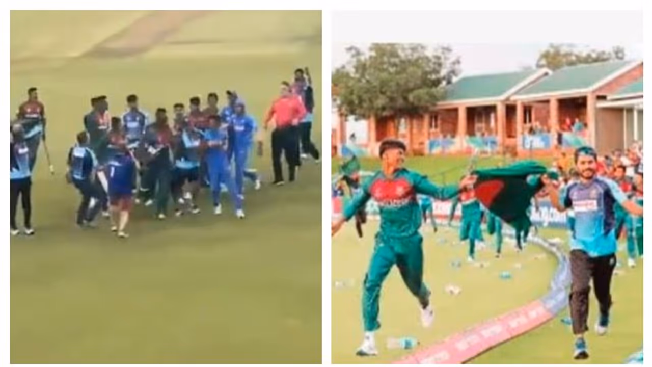 বিশ্বকাপ ফাইনাল শেষে হাতাহাতি, দু' দলের পাঁচ ক্রিকেটারকে কড়া শাস্তি দিল আইসিসি বিশ্বকাপ ফাইনাল শেষে হাতাহাতি, দু' দলের পাঁচ ক্রিকেটারকে কড়া শাস্তি দিল আইসিসি