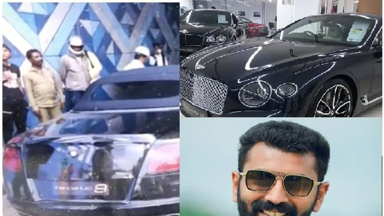 Cong MLA's son Nalapad appears before police for hit and run involving Bentley