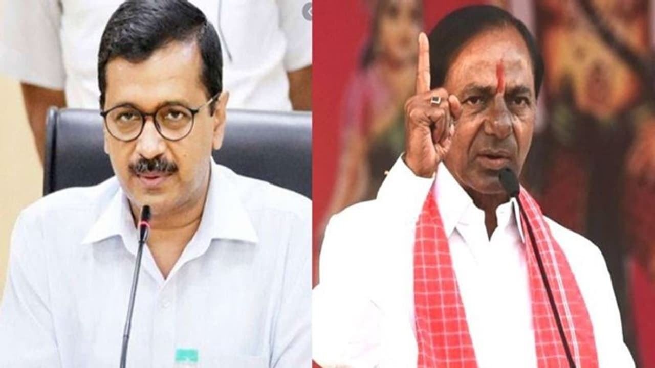 బిజెపిపై ఫైట్: కేసీఆర్, కేజ్రీవాల్ సేమ్ టు సేమ్