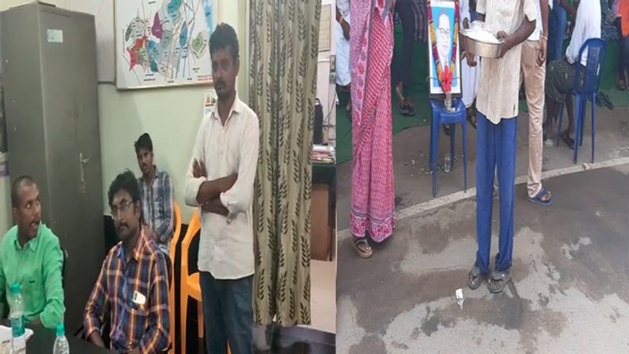 అమరావతి దీక్షా శిబిరంలో ఉద్రిక్తత... మద్యం బాటిల్ తో దాడి