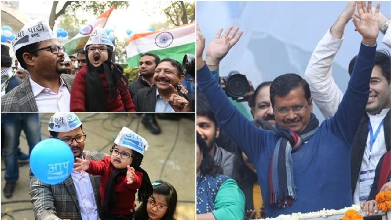 വിജയാഹ്ലാദത്തിന്റെ ഒരൊറ്റ ചിത്രം; വൈറലായ 'കുഞ്ഞന് കെജ്രിവാളി'നെ തേടി അസുലഭ അവസരം വിജയാഹ്ലാദത്തിന്റെ ഒരൊറ്റ ചിത്രം; വൈറലായ 'കുഞ്ഞന് കെജ്രിവാളി'നെ തേടി അസുലഭ അവസരം