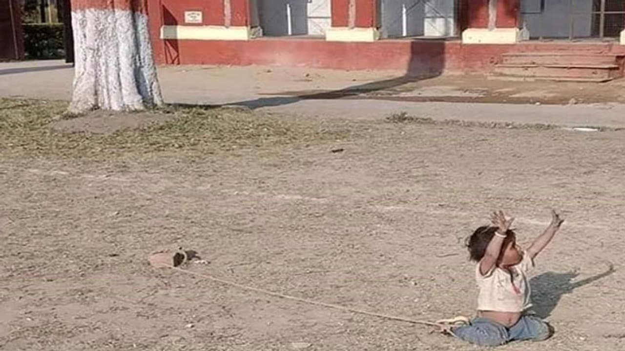 मां करती है मजदूरी... इसलिए बच्ची कहीं चली न जाए मासूम के पैरों में बांध दी रस्सी मां करती है मजदूरी... इसलिए बच्ची कहीं चली न जाए मासूम के पैरों में बांध दी रस्सी