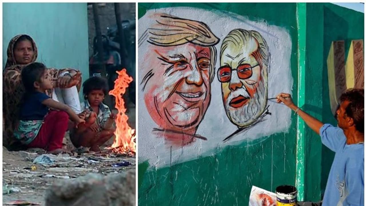 'മതിലില്‍ ഒതുങ്ങുന്നില്ല': ട്രംപ് എത്തുന്ന സ്റ്റേഡിയത്തിന് ചുറ്റുമുള്ള ചേരികൾ ഒഴിപ്പിക്കുന്നു