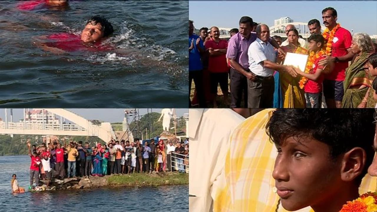 അന്ധതയെ അകക്കണ്ണ് കൊണ്ട് തോൽപ്പിച്ച് ഏഴാം ക്ലാസുകാരൻ, നീന്തിക്കടന്നത് പെരിയാർ!