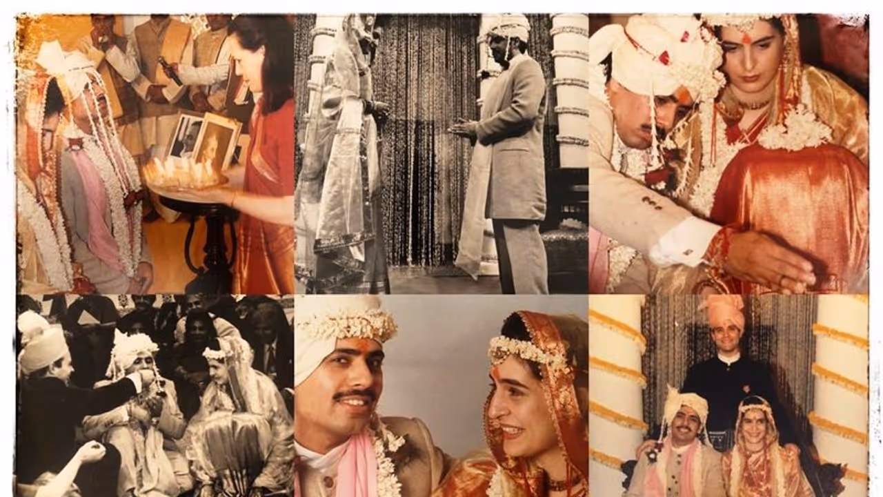 தனது பழைய திருமண படங்களை வெளியிட்டார் பிரியங்கா காந்தி.! தொண்டர்களை உற்சாகப்படுத்திய திருமணப்படங்கள். தனது பழைய திருமண படங்களை வெளியிட்டார் பிரியங்கா காந்தி.! தொண்டர்களை உற்சாகப்படுத்திய திருமணப்படங்கள்.