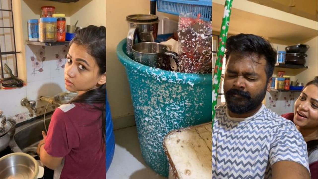 ஒரு நாள் லீவு போட்ட குத்தம்! மணிமேகலை வீட்டில் வெடிச்சிடுச்சு குக்கர்! வைரலாகும் வீடியோ... ஒரு நாள் லீவு போட்ட குத்தம்! மணிமேகலை வீட்டில் வெடிச்சிடுச்சு குக்கர்! வைரலாகும் வீடியோ...