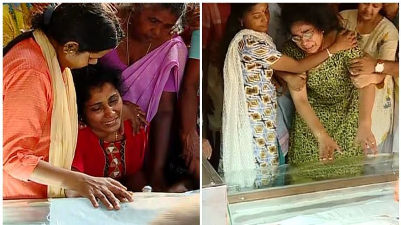 അവിനാശി അപകടത്തിൽ മരിച്ചവർക്ക് കണ്ണീരില് കുതിര്ന്ന യാത്രാമൊഴി അവിനാശി അപകടത്തിൽ മരിച്ചവർക്ക് കണ്ണീരില് കുതിര്ന്ന യാത്രാമൊഴി