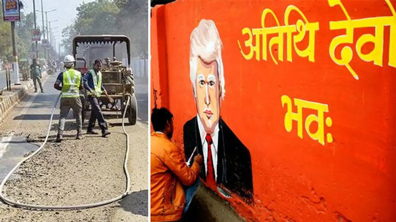 सड़कों से हटाई जा रही धूल, दीवारों पर हो रही पेंटिंग...ट्रंप के स्वागत की कुछ ऐसी हो रही तैयारी सड़कों से हटाई जा रही धूल, दीवारों पर हो रही पेंटिंग...ट्रंप के स्वागत की कुछ ऐसी हो रही तैयारी