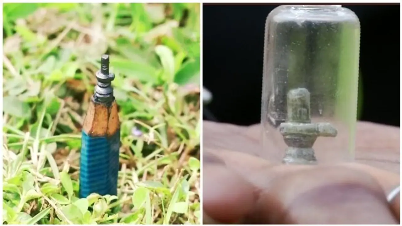 பென்சில் முனையில் 0.5 அங்குல லிங்கம்...! மகா சிவராத்திரியன்று அற்புத காட்சி..! பென்சில் முனையில் 0.5 அங்குல லிங்கம்...! மகா சிவராத்திரியன்று அற்புத காட்சி..!