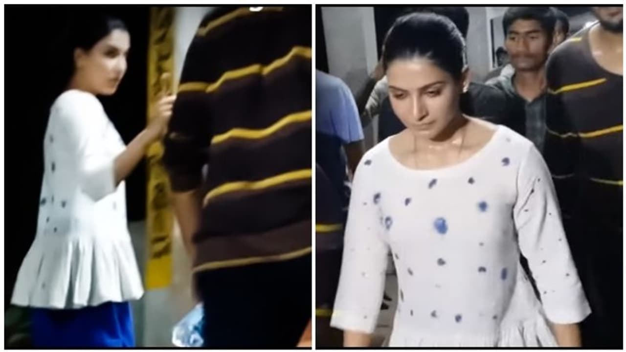 கோவிலில் ரசிகர் செய்த செயல்...! உச்சகட்ட கோபத்தில் எச்சரித்த சமந்தா! வைரலாகும் வீடியோ.. கோவிலில் ரசிகர் செய்த செயல்...! உச்சகட்ட கோபத்தில் எச்சரித்த சமந்தா! வைரலாகும் வீடியோ..