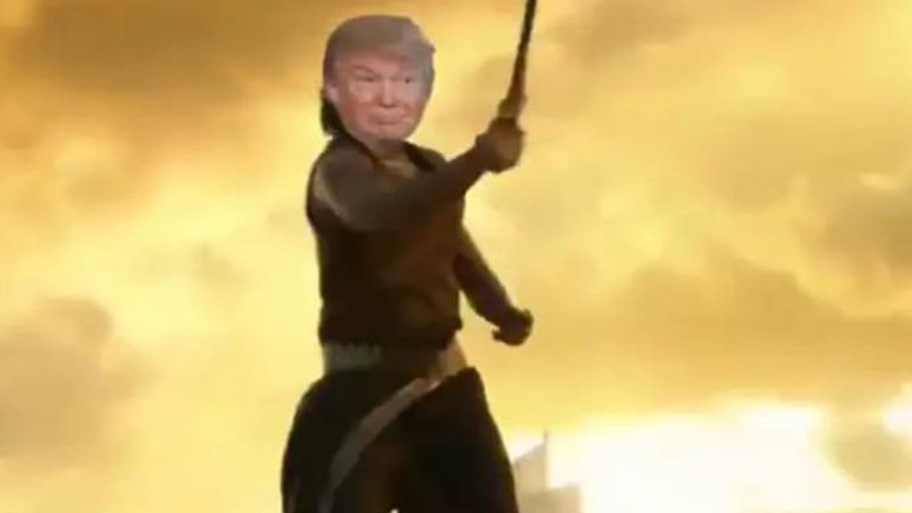 బాహుబలి నేనే అంటూ...: వీడియోను షేర్ చేసిన డోనాల్డ్ ట్రంప్
