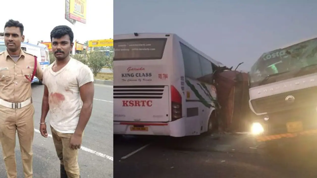 அவிநாசி கோர விபத்து... பெற்ற தாயே தூரம் நின்றும்... முகம் சுளிக்காமல் சிதைந்த உடல்களை அள்ளிய காவலர்..!